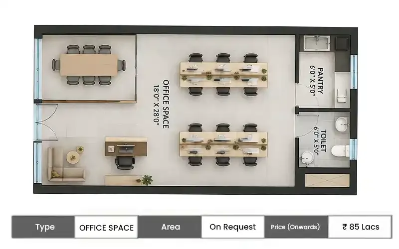 Vedshree Felix Imperial Office Space floor plan,  sq ft area